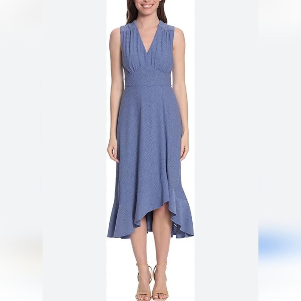 NorthStyle Blue Lace Ruffled Midi Dress. Tomato Girl. Romcom. Soft Girl